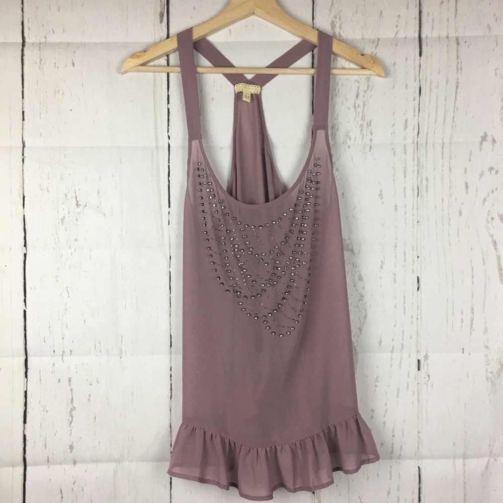 Anthropologie Pins & Needles Embellished Tank Top